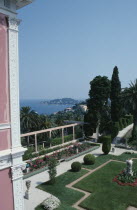 Musee Ile de France founded by Madame Ephrussi Rothschild. Garden of museum