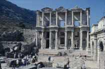 Library of Celsus with visitors