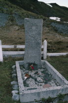 Grave of the British explorer Sir Ernest Shackleton