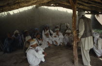 A jirga  traditional tribal assembly of elders which takes decisions by concensus common among the Pashtun.  Can also refer to a court or council.Oral tradition Indigenous Pathan