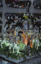Carnival float with minotaur models on the frontBrasil  Minataur