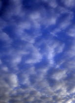 High broken clouds at dusk