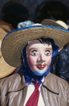 Masked figure at Inti Raymi.  Head and shoulders shot.   Cuzco  Cuzco