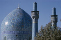 Detail of Mosque dome and towersEsfahan  Isfahan