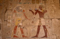 Hatshepsut Temple. Wall Painting in the Chaple of Anubis