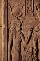 Relief carving of the goddess Hathor