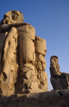 The Colossi of Memnon the only remains of the Mortuary Temple of  Amenophis III