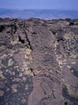 Patterns made from when the lava was still liquid  North side of the volcano