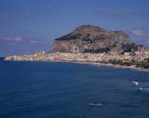 Cefalu  ancient city on the North coast with beach on the Tyrrhenian Sea