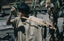 Woman playing a musical bow.  The Yuko-Motilon are very musical with a wide range of musical instruments and syncopated war chants.Indigenous Tribes American Colombian Kids South America Columbia His...