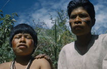 Gabriel and wife with red  ochote  and black fungal facial paintIndigenous TribesAmerican Colombian South America Columbia Hispanic Indegent Latin America Latino