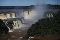 Aerial view of the Iguacu Falls Brasil
