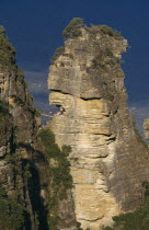 Detail of one of The Three Sisters rock formation  seen from Echo Point