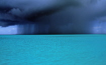 Storm clouds over the ocean