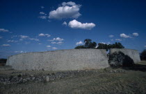 Ancient stone enclosure in ruined city  thought to be 12th Century AD.