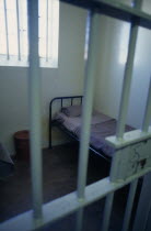 Cell in which former President of South Africa Nelson Mandela was inprisoned for eighteen years.