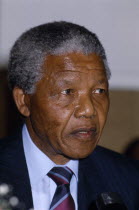 Portrait of former President Nelson Mandela.