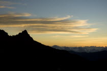 Sunrise. View from Pico El Aguila 4118m close to Merida