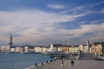 Castello.  View along Riva degli Schiavoni towards San Marco beside the Canale de San Marco.