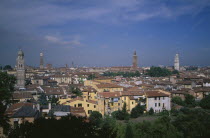 Italy, Veneto, Verona, View over city rooftops.