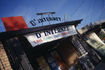 Exterior of D Internet cafe in Cenang