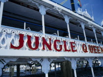 Detail of Jungle Queen Paddle Steamer tour boat for the intecoastal waterway