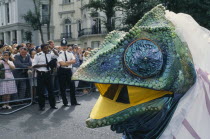 Reptile costume at the Notting Hill Carnival