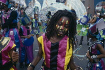 Children in costume parading during Notting Hill Carnival.