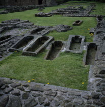 Medieval Stone Coffins Norton Priory Near Daresbury