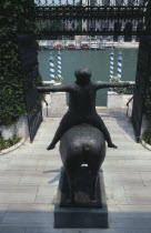 Statue at the entrance to the Peggy Guggenheim museum  on the Grand Canal.Solomon R. Guggenheim Foundation.