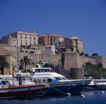 View over harbour toward the Citadel.Colorful