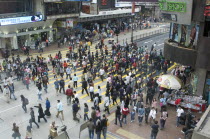Pedestrians in Mong Kok crossing Nathan RoadAsia  pedestrians  Nathan Road