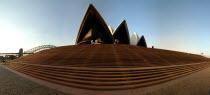 Panorama Of Sydney Opera House And Harbour Bridge At SunsetGreat Britain United Kingdom Antipodean Aussie Australian Cymru Northern Europe Oceania Oz UK