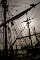 Rigging of the Replica of the Duyfken Antipodean Aussie Australian Oceania Oz