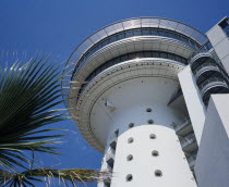 Palavas Les Flots.  Le Phare de la Mditerrane. Exterior of former water tower now conference centre  viewing platform and rotating restaurant.Lighthouse of the Mediterranean Center