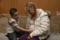 5 year old Tyler Stone touching pregnant aunts stomachWarren Stone