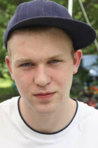 Chris Yoerger  teenager wearing baseball hat