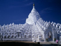 Represents Sulamani Stupa on Mt. Meru where Buddha s shaved hair was enshrined  lower terrace mimic the ocean and upper the mountain ranges below Mt. Meru. Myatheindan Paya 1816 Burma Myanmar