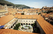 View of the old town from the curtain wall. The old town is surrounded by its intact medieval curtain wall. Walking the two kilometer length is one of the highlights of a visit to the cityUNESCO Worl...