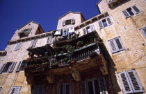 Bol village house with balcony. The old village of Bol on the southern coast of the island of Brac retains much of its medieval feelsouthern Dalmatia