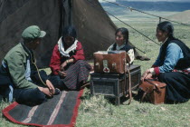 Travelling doctor visiting nomadic herders in the Tibetan Highlands.