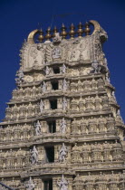 Sri Chamundeswari Temple part view of exterior.