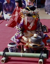 Women in court costume of top courtesan