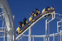 Roller coaster ride on Brighton Pier