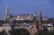 Cityscape.  View towards Castle Hill with Matyas Church and the Fisherman s Bastion.Matthias  MathiasEastern EuropeMatthias  MathiasEastern Europe