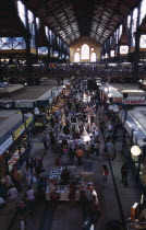 Busy interior of covered Central Market.Eastern Europe  Eastern Europe