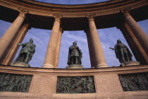 Heroes  Square erected to mark the 1000th anniversary of the Magyar conquest.  Statues of Hungarian leaders on semi circular colonnade of the Millennary Monument.Eastern Europe  Eastern Europe