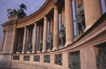 Heroes  Square erected to mark the 1000th anniversary of the Magyar conquest.  Statues of Hungarian leaders on semi circular colonnade of the Millennary Monument.Eastern Europe  Eastern Europe