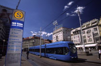 Ban Jelacic square  modern tram. Ban Jelacic square is the heart of the nations capital  Donji Grad