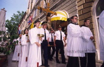 Saint Vitus day procession. Each June  the city of Rijeka honours its patron saint with a series of masses and processionsChristianityReligious festivals
